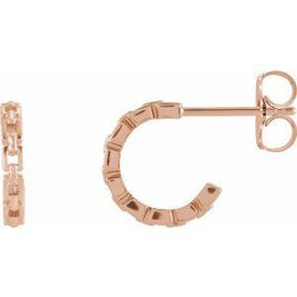 10.23 mm Chain Link Hoop Earrings