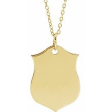 Load image into Gallery viewer, Vermeil Shield 24&quot; Necklace
