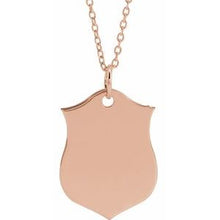 Load image into Gallery viewer, Vermeil Shield 24&quot; Necklace
