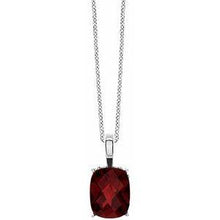 Load image into Gallery viewer, Mozambique Garnet Solitaire Vintage Scroll Pendant
