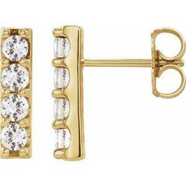 1/2 CTW Lab-Grown Diamond Bar Earrings