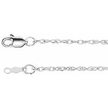 Load image into Gallery viewer, 10K White 1.5 mm Rope 16&quot; Chain
