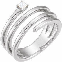 Load image into Gallery viewer, 1/10 CTW Diamond Freeform Ring
