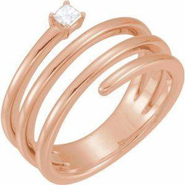 1/10 CTW Diamond Freeform Ring