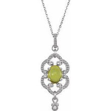 Load image into Gallery viewer, Peridot &amp; .015 CTW Diamond 18&quot; Necklace
