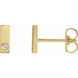 .06 CTW Diamond Bar Earrings