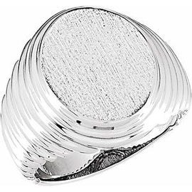 16x14 mm Oval Signet Ring