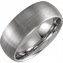 8 mm Domed Band with Satin Finish