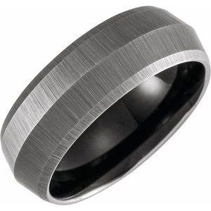 8 mm Knife Edge Band with Satin Finish
