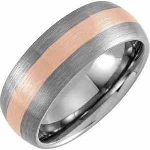 Gold PVD 6 mm Half Round Band