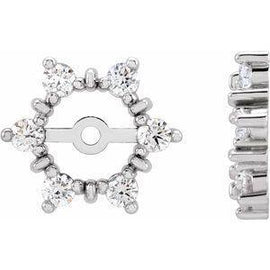 1/4 CTW Diamond Earring Jackets with 4.7 mm ID