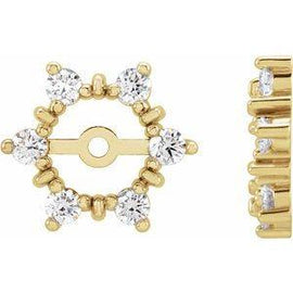 1/4 CTW Diamond Earring Jackets with 4.7 mm ID