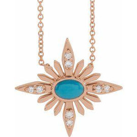 Turquoise & .08 CTW Diamond Celestial 16-18