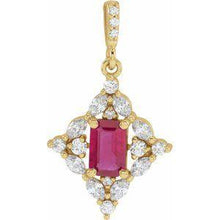Load image into Gallery viewer, Ruby &amp; 3/8 CTW Diamond 16-18&quot; Necklace
