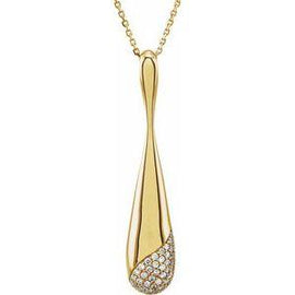 1/5 CTW Diamond Pierced Teardrop 18