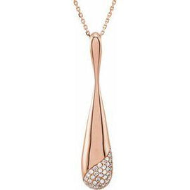 1/5 CTW Diamond Pierced Teardrop 18