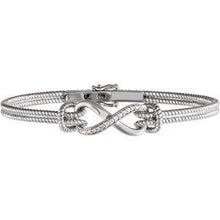 Load image into Gallery viewer, 1/8 CTW Diamond Bangle 7.5&quot; Bracelet
