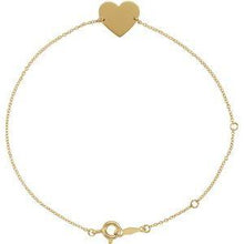 Load image into Gallery viewer, Gold-Plated Heart 7-8&quot; Bracelet
