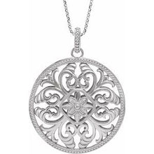Load image into Gallery viewer, Filigree Circle 18&quot; Necklace
