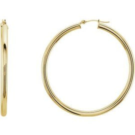 48 mm Tube Hoop Earrings