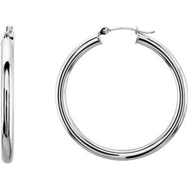 48 mm Tube Hoop Earrings