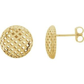 11.9 mm Pierced Circle Earrings