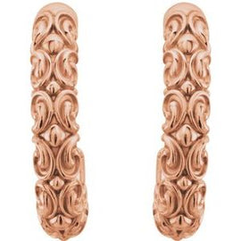 20x4.1 mm Sculptural-Inspired J-Hoop Earrings