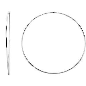 75 mm Endless Hoop Tube Earrings