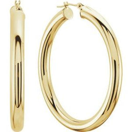 40 mm Tube Hoop Earrings