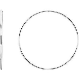 75 mm Endless Hoop Tube Earrings