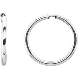 75 mm Endless Hoop Tube Earrings