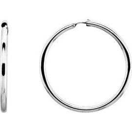 75 mm Endless Hoop Tube Earrings
