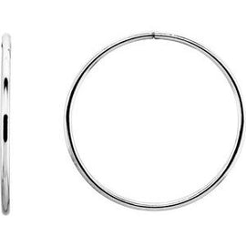 75 mm Endless Hoop Tube Earrings