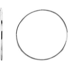 75 mm Endless Hoop Tube Earrings