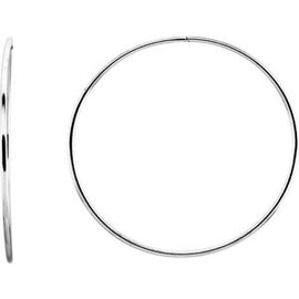 75 mm Endless Hoop Tube Earrings