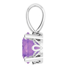 Load image into Gallery viewer, Amethyst Scroll Setting® Pendant
