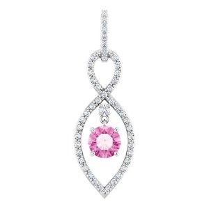 Pink Sapphire & 3/8 CTW Diamond Pendant