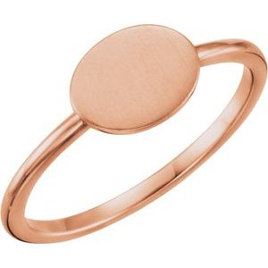 Oval Engravable Ring