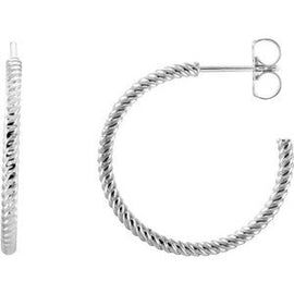 12 mm Rope Hoop Earrings