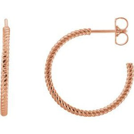 12 mm Rope Hoop Earrings