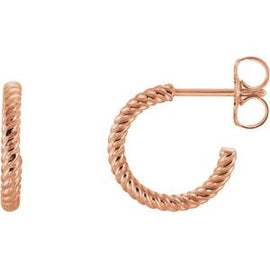 12 mm Rope Hoop Earrings