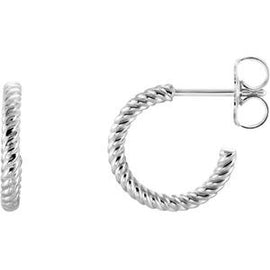 12 mm Rope Hoop Earrings