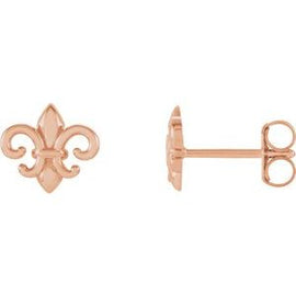 8.25x7.4 mm Fleur-de-Lis Earrings