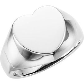 12x12 mm Heart Signet Ring