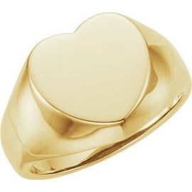 12x12 mm Heart Signet Ring