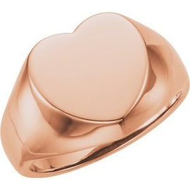 12x12 mm Heart Signet Ring