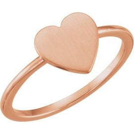 Heart Engravable Ring
