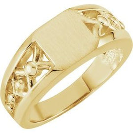 8 mm Square Signet Ring