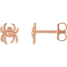 Load image into Gallery viewer, 6.3x5.6 mm Spider Earrings
