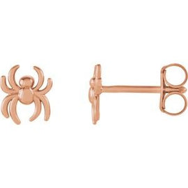 6.3x5.6 mm Spider Earrings